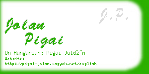 jolan pigai business card